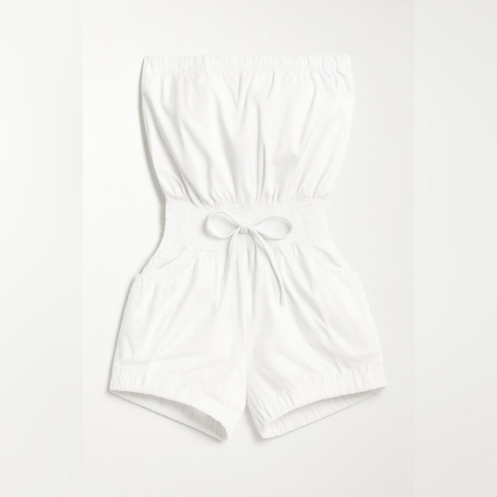 Love Culture Strapless White Playsuit